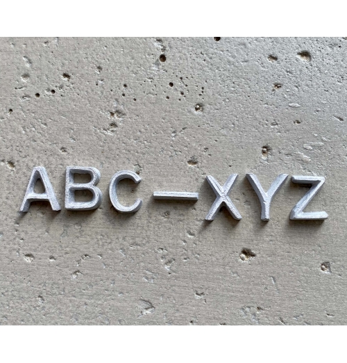 A-Z Set of Unmounted Lead Letters INDUSTRIAL STYLE